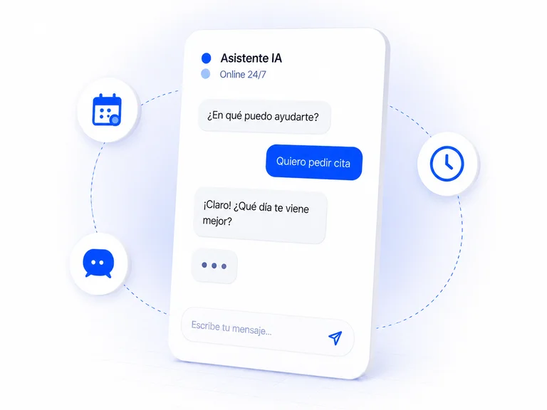 Interfaz de chatbot IA para atención al cliente 24/7