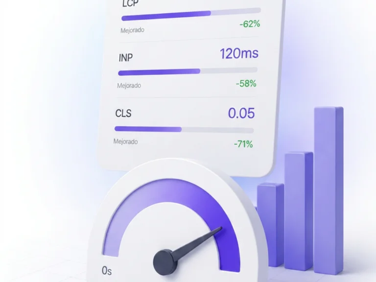Métricas de rendimiento web antes y después de la optimización