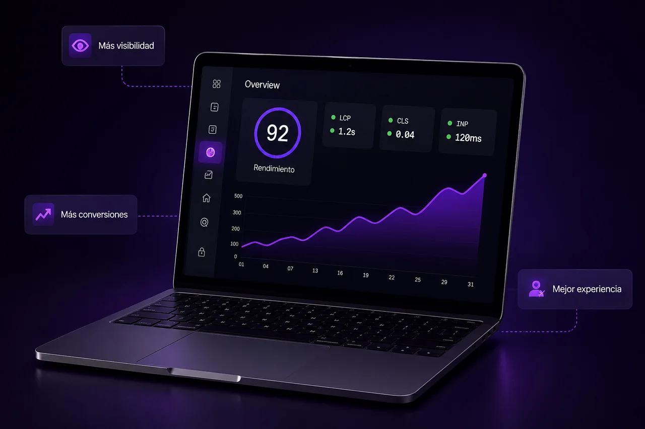 Dashboard de estadísticas web mostrando métricas de abandono